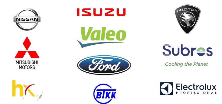 Trusted client logos for Siam Inter Mold die casting services