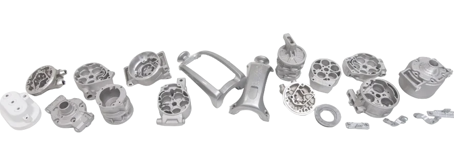 Sample die casting parts for automotive and home appliance industries