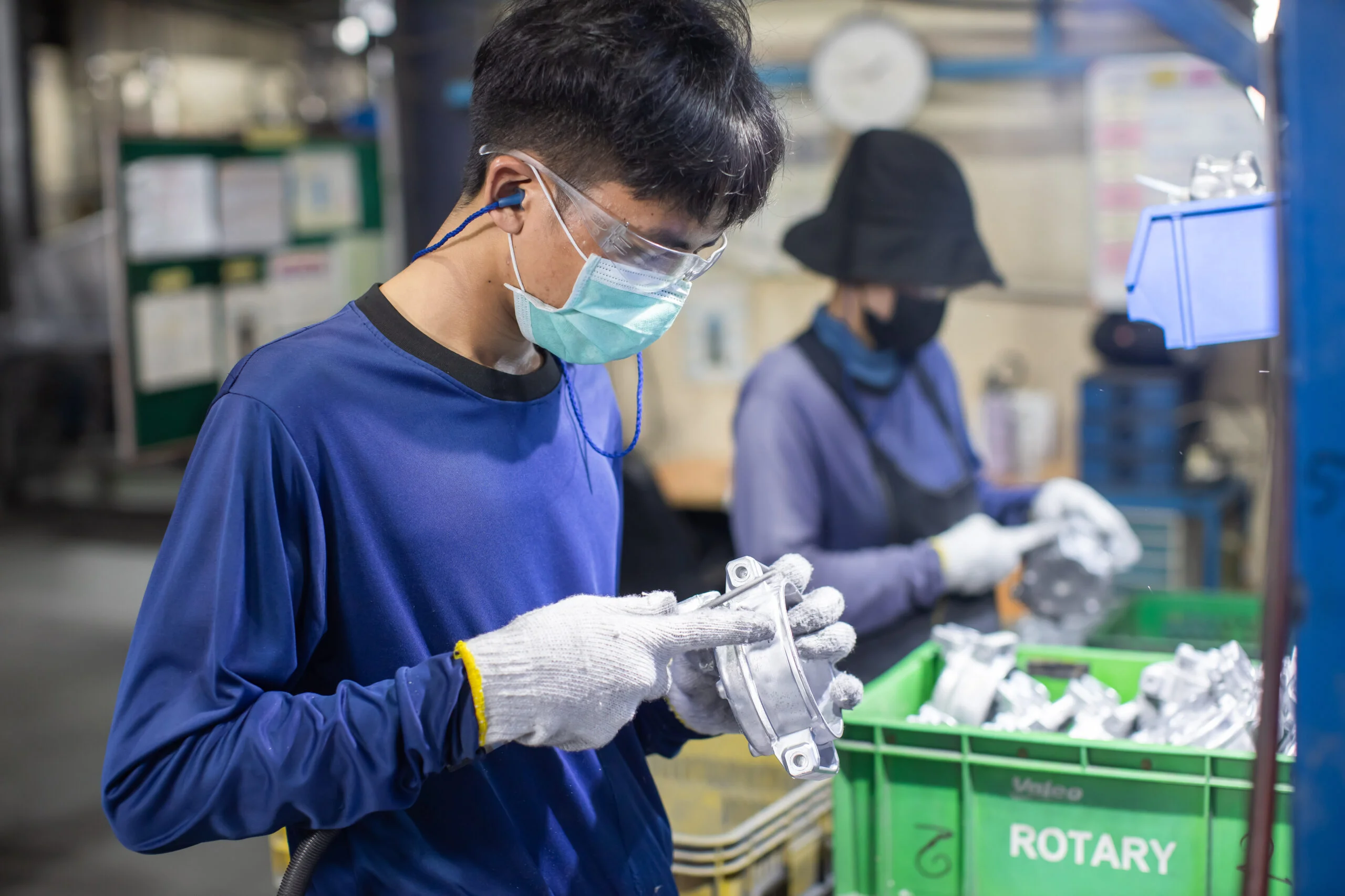 Finishing process for die casting parts after production