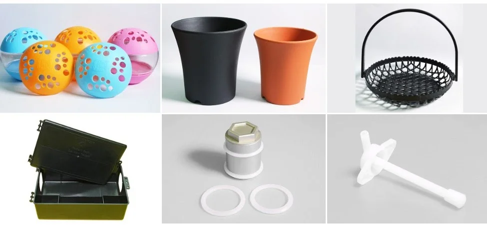 Sample plastic injection molded products and parts